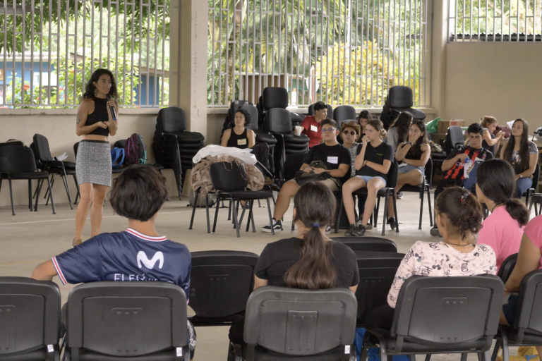 Children listening to presention